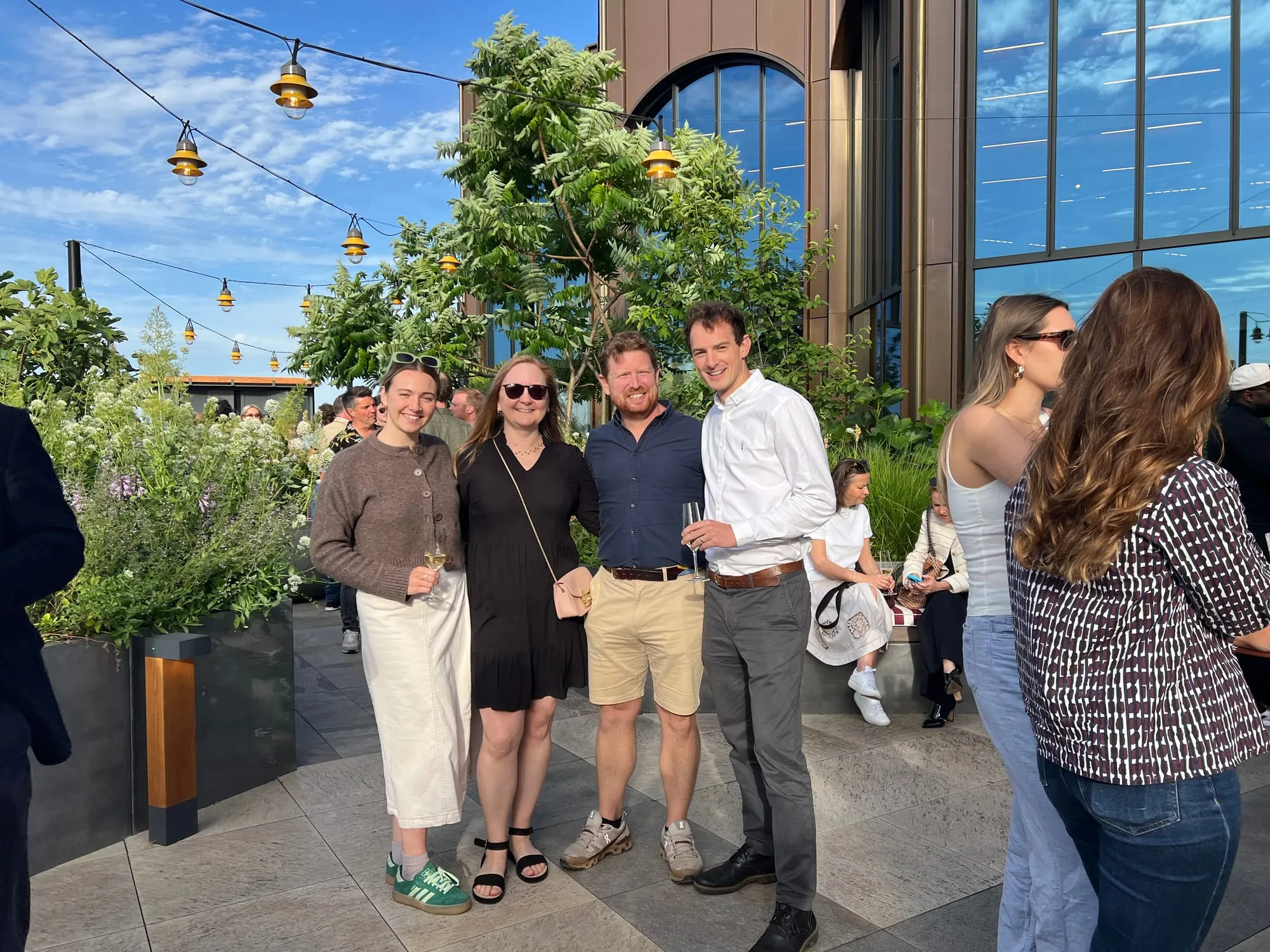 The team on the Arding & Hobbs roof terrace