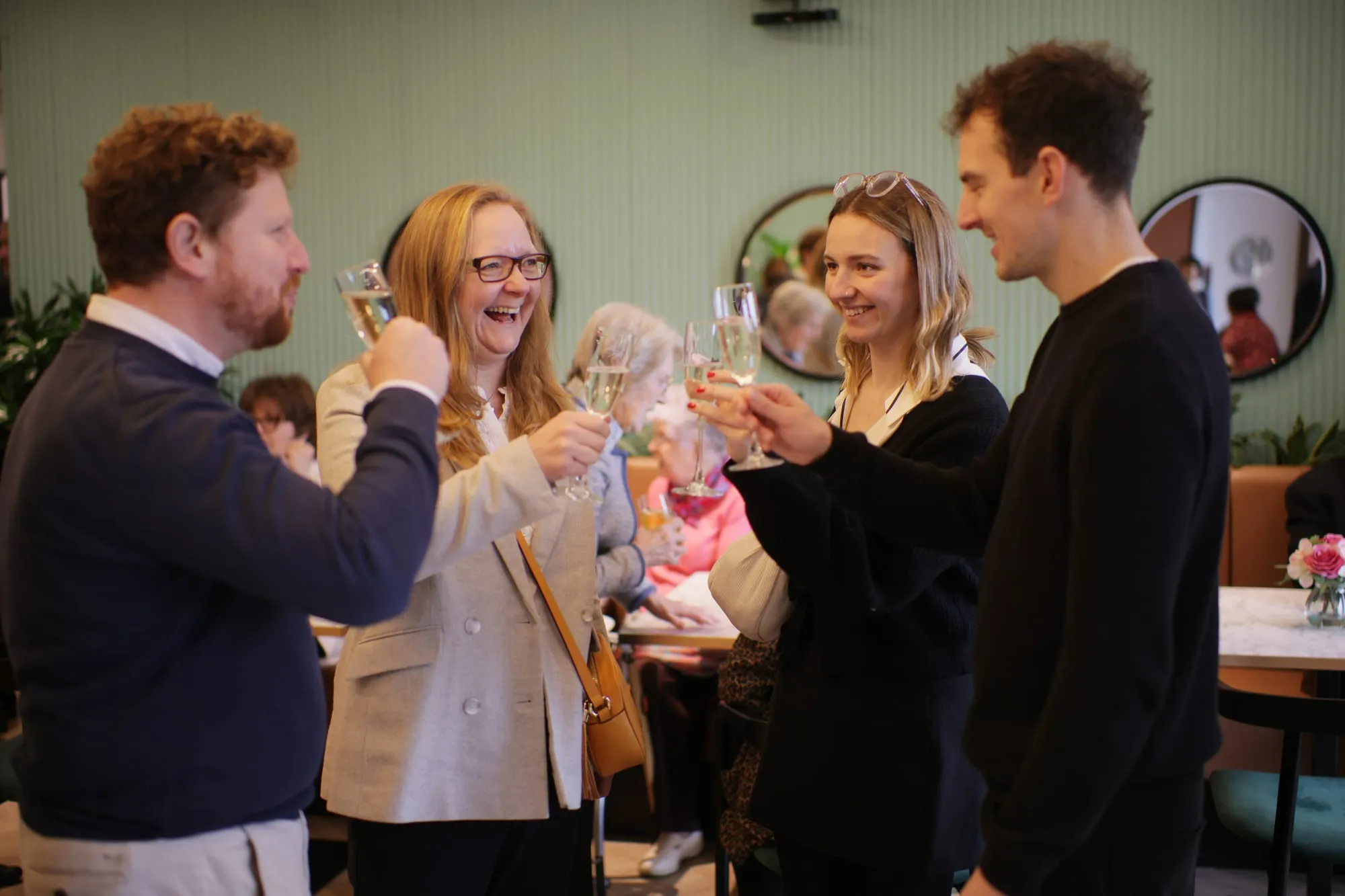 A toast at the opening of Ayrton House