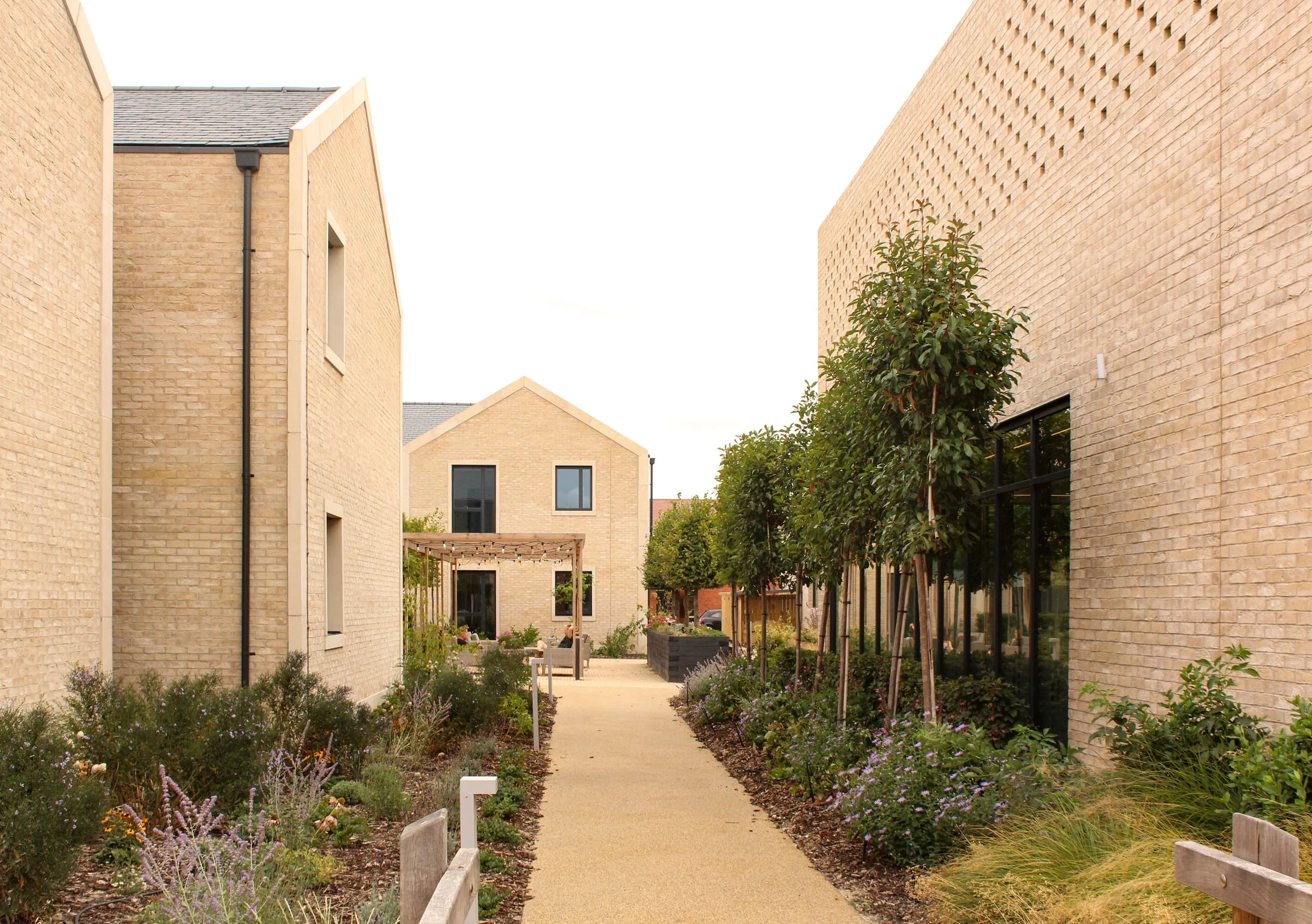 The sheltered courtyard