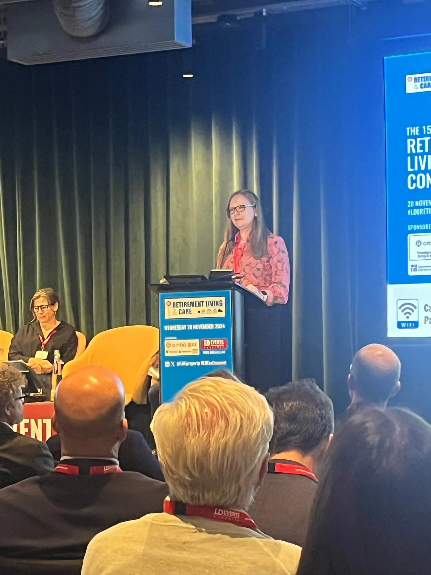 Speaking at a later living conference