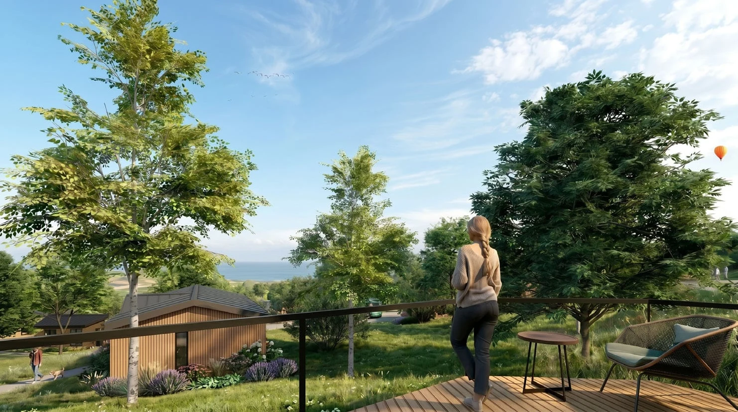 Lodges with sea views