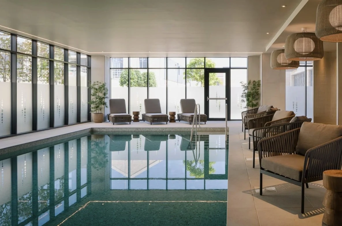 The indoor pool